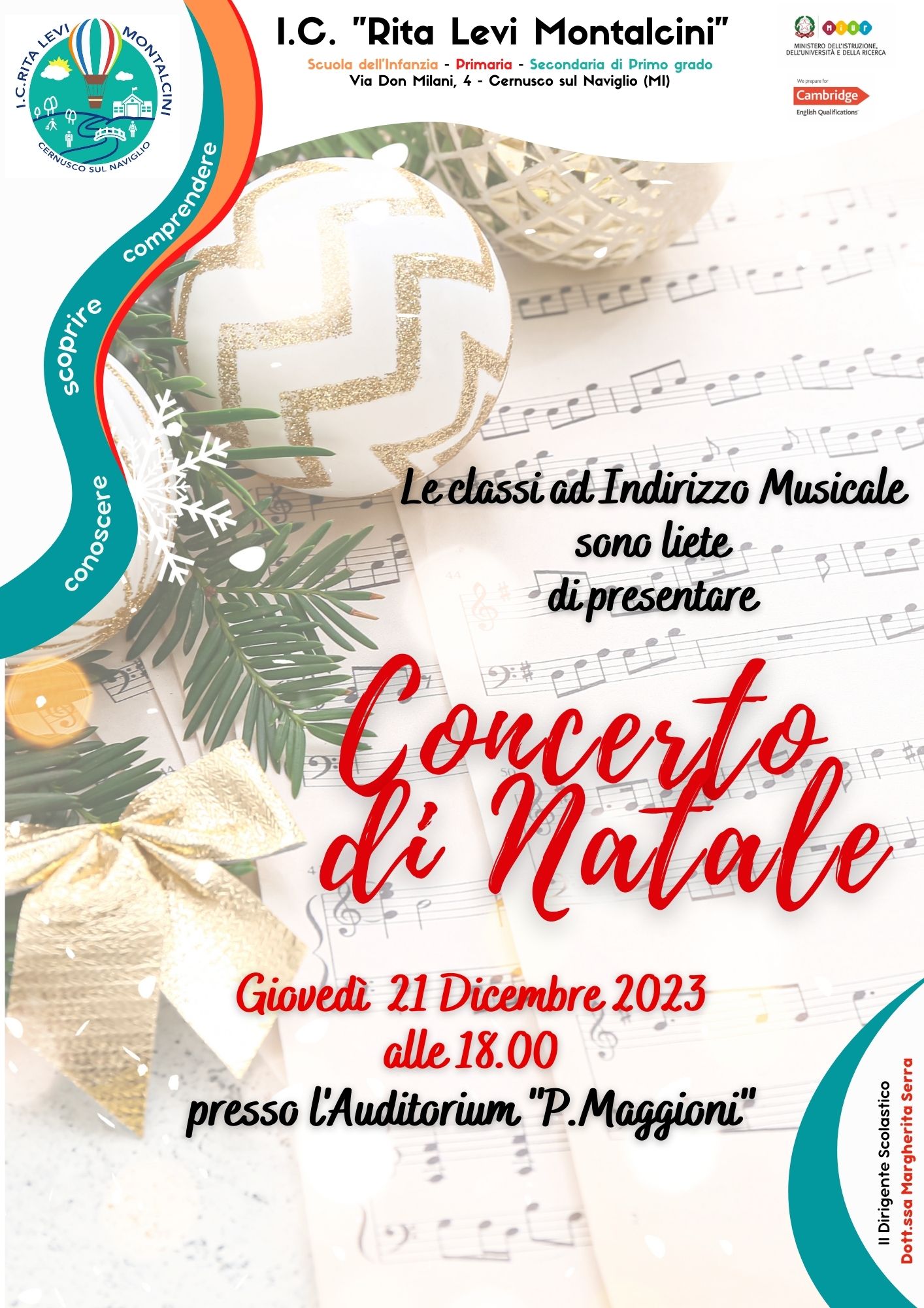 Concerto di Natale del corso ad indirizzo musicale del 21 dicembre