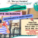 Serata informativa del 19 dicembre per la scuola secondaria – Auditorium Maggioni Ingresso via Don Milani, 4